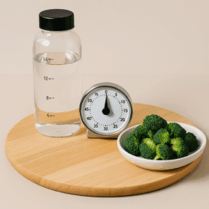 Simple guide to intermittent fasting for beginners with clock graphic