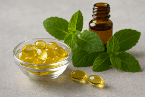 Peppermint oil capsules are a proven natural remedy for bloating and digestive discomfort
